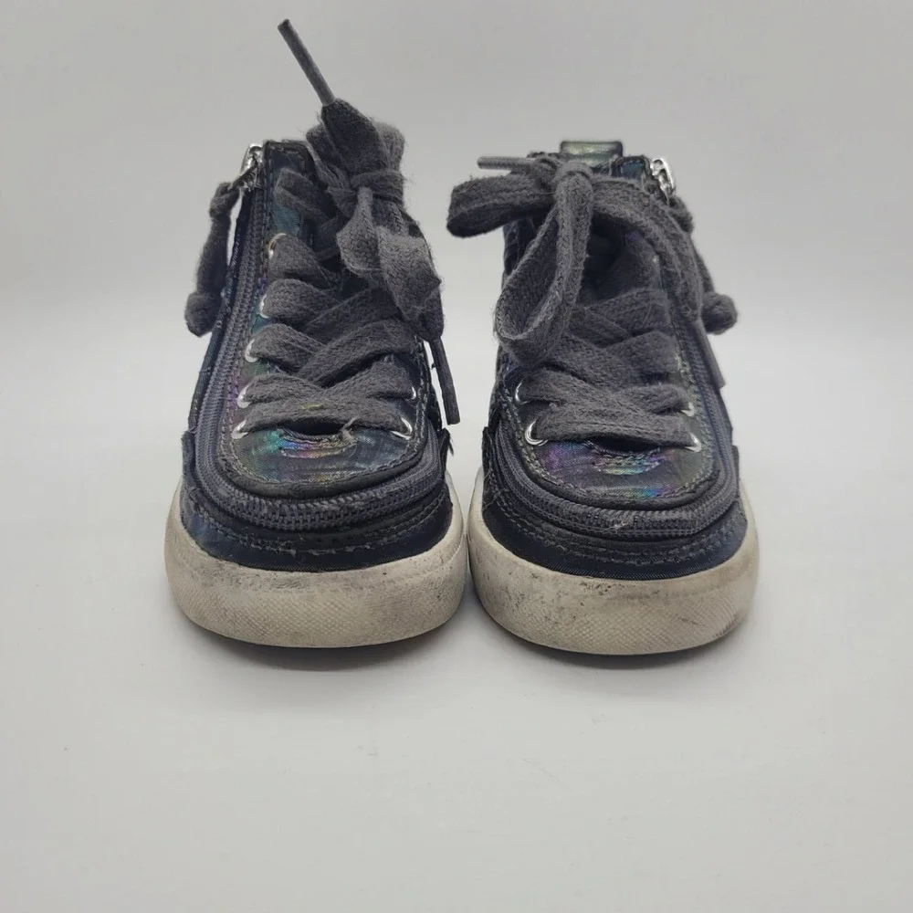 Billy Footwear Toddler Iridescent Quilted High Top Adaptive Sneakers Size 5